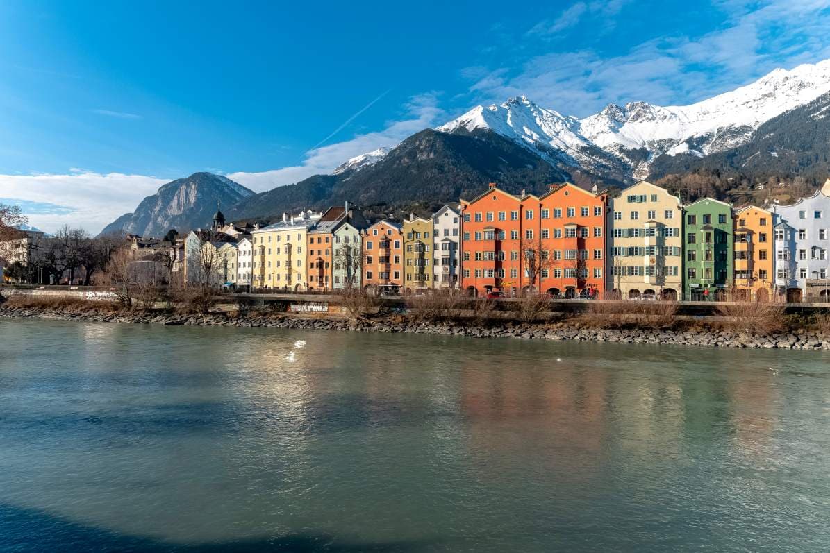 Austrian mountain town illustrating where to stay in a ski resort